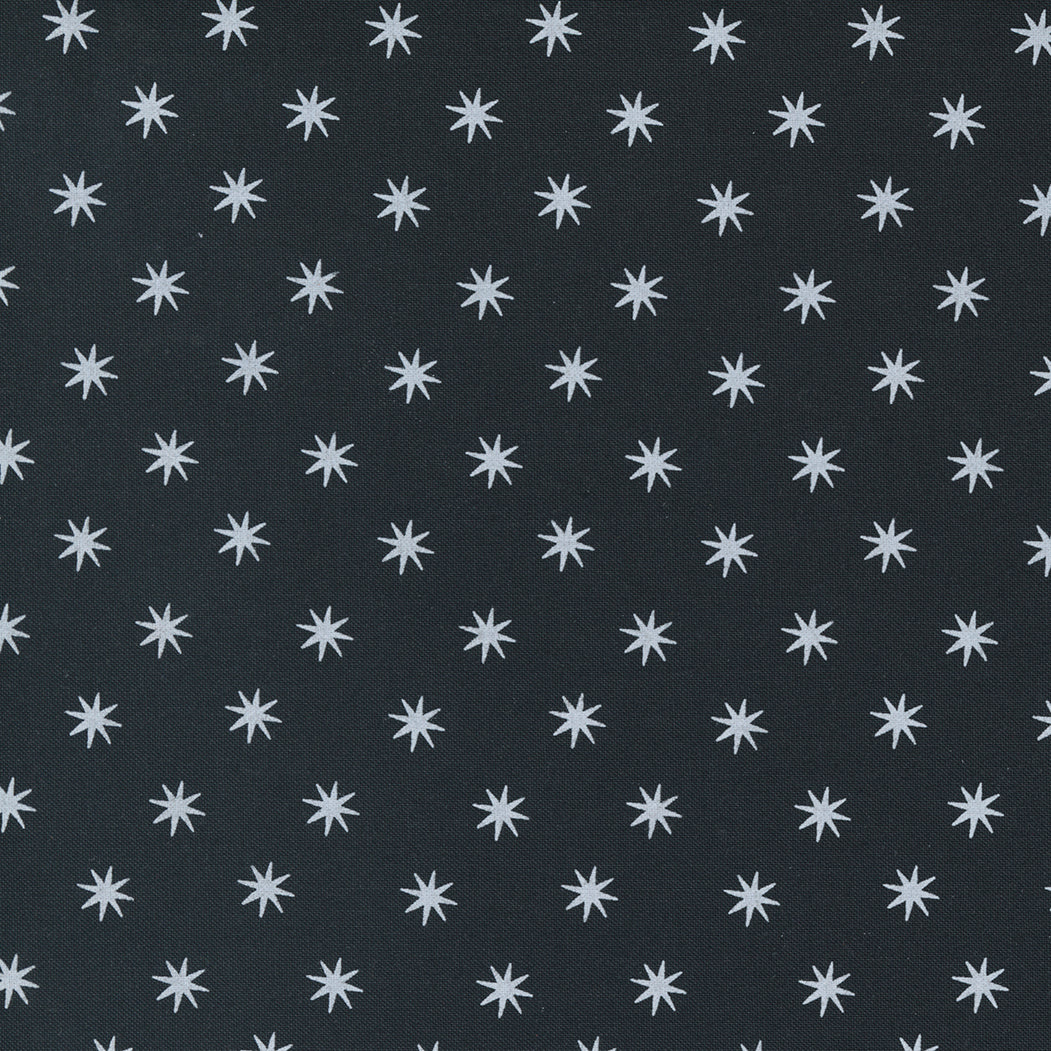 Hey Y'all Quilt Fabric - Lone Star in White on Ink Black - 11515 15