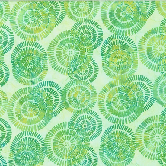 Hoffman Bali Batik Quilt Fabric - Burst in Shamrock Green - T2405-710