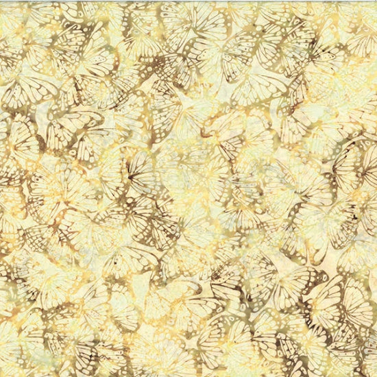 Hoffman Bali Batik Quilt Fabric - Butterfly Wings in Gold - MR36-47