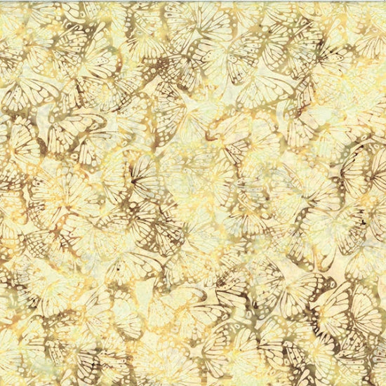 Hoffman Bali Batik Quilt Fabric - Butterfly Wings in Gold - MR36-47