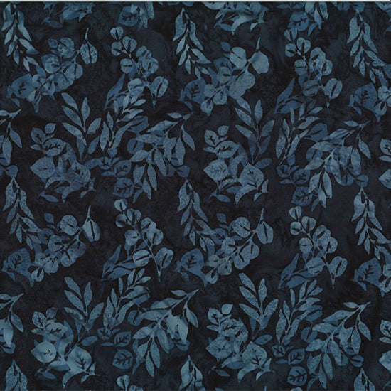 Hoffman Bali Batik Quilt Fabric - Mixed Foliage in Moonstruck Blue - T2395-524
