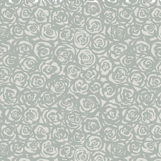Hoffman Bali Batik Quilt Fabric - Roses in Mist Gray - U2504-521