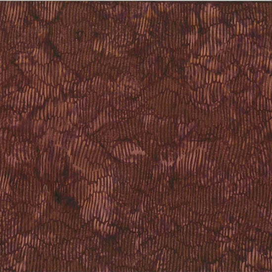 Hoffman Bali Batik Quilt Fabric - Waves in Mahogany Brown - T2401-125
