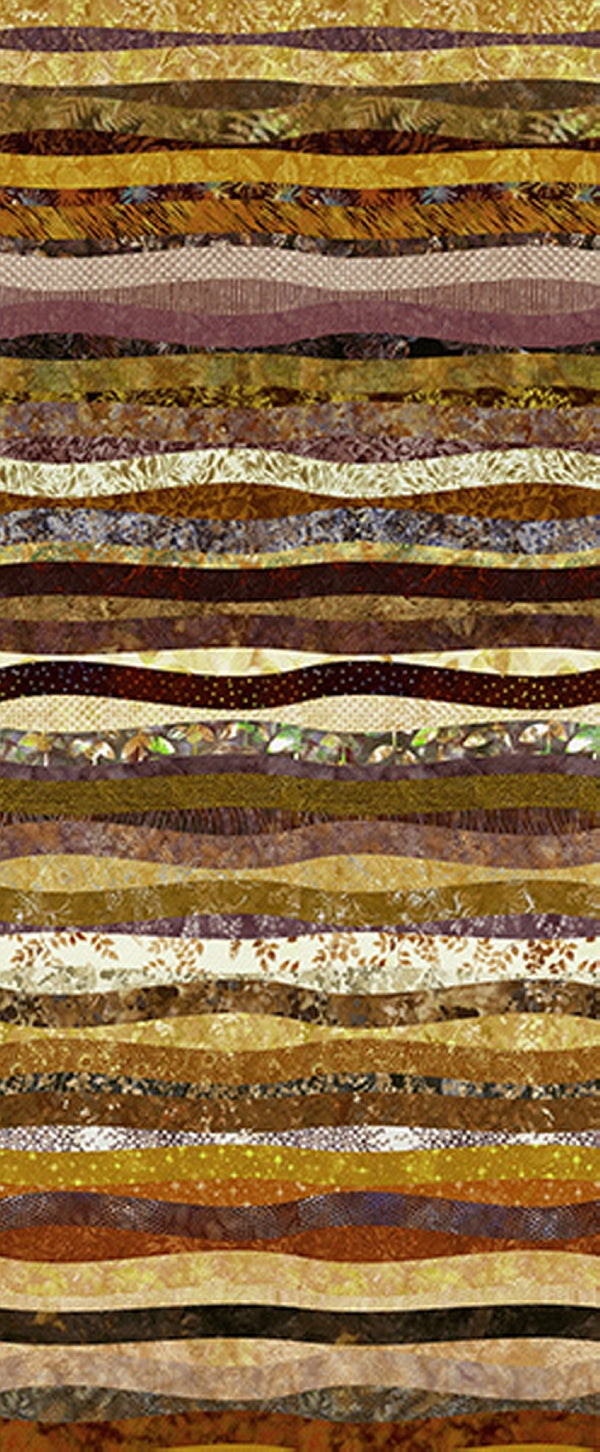 Hoffman Waves Quilt Fabric - Gold - Ochre - S4832-624