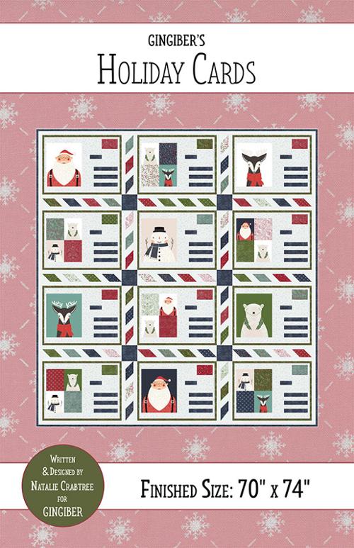 Holiday Cards Quilt Pattern for Gingiber - GB 064