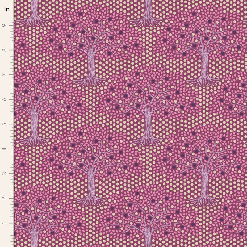 Hometown Quilt Fabric by Tilda - Applegarden in Plum Purple - 100471