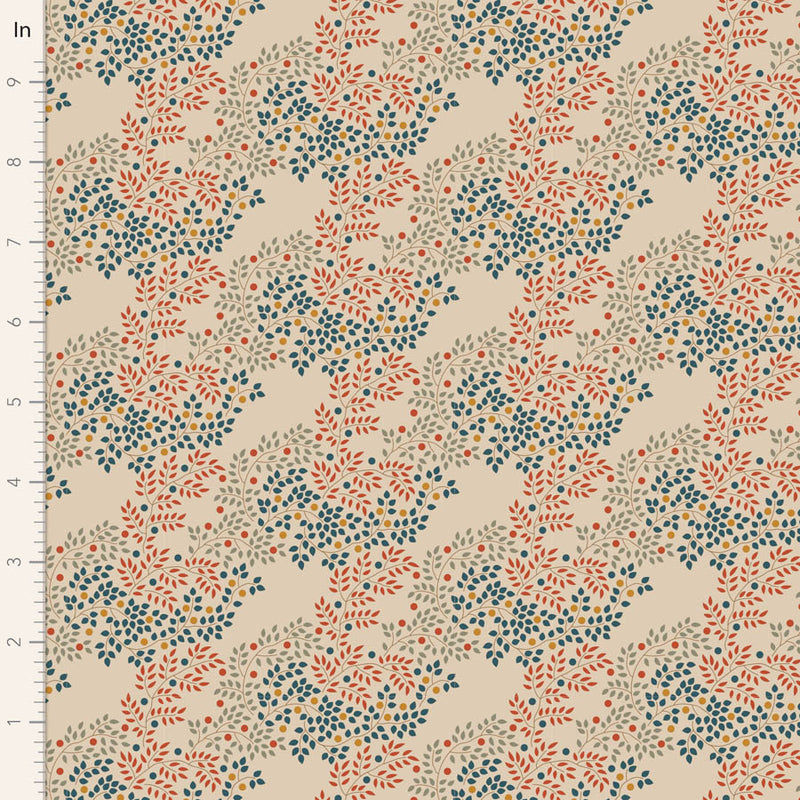 Hometown Quilt Fabric by Tilda - Berrytangle in Rust - 100462