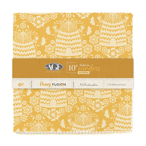 Honey Fusion Quilt Fabric - 10" Fabric Wonders - set of 42 10" Squares - 10WFUSHO