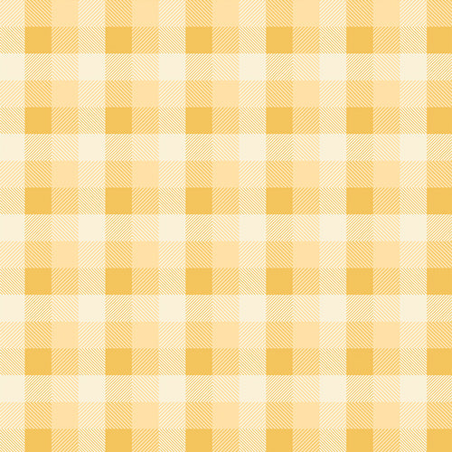 Honey Fusion Quilt Fabric - Summer Plaid in Honey Gold - FUSHO2602