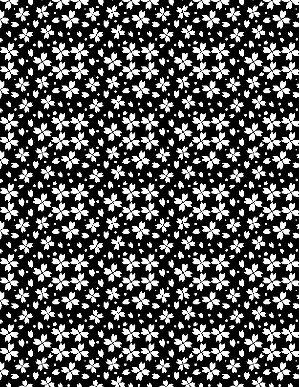 Illusions Quilt Fabric - Floral Grid in Black - 3058 66206 911