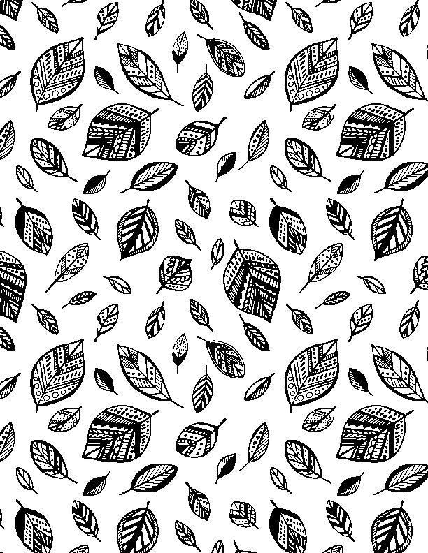 Illusions Quilt Fabric - Leaf Toss on White - 3058 66202 199