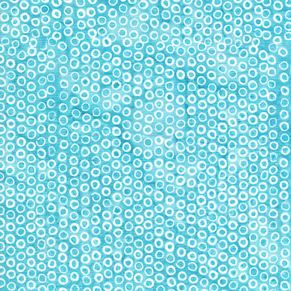 Island Batik Quilt Fabric - Baby Bloomers - Cheerio Circles in Blue/Mystic - 112251517