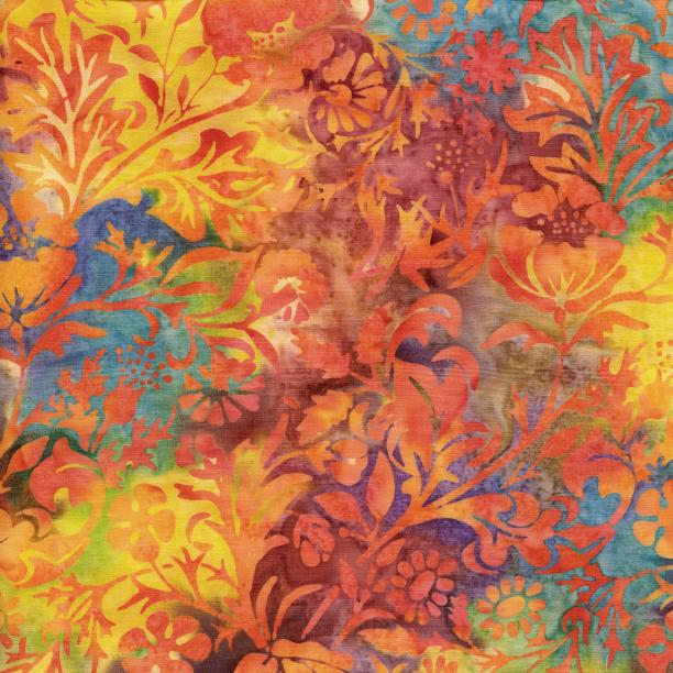 Island Batik Quilt Fabric - Cherwell Floral in Tourmaline Multi - 111820870