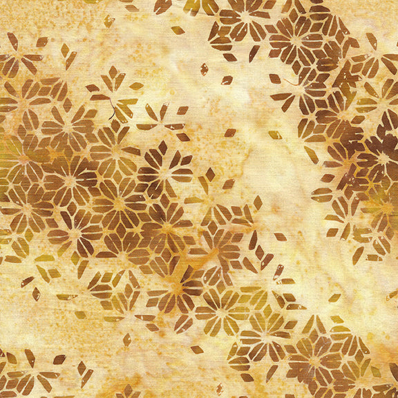 Island Batik Quilt Fabric - Modern Opulence - Tesselations in Yellow Amber - 612206230