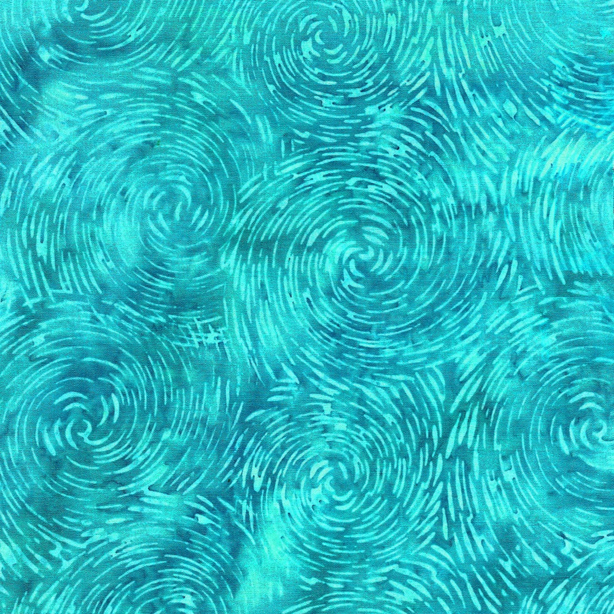 Island Batik Quilt Fabric - Swirl Sun in Pool Aqua - 11204025