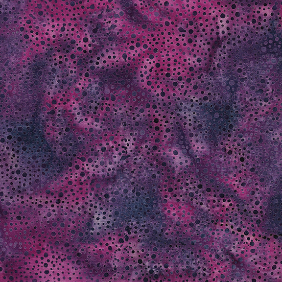 Island Batik Quilt Fabric - Zen Chic - Dots in Purple/Pink Iris - 112250890