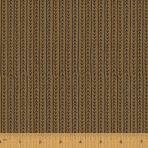 Jaye Bird Quilt Fabric - Bird Tracks in Brown - 53273-14