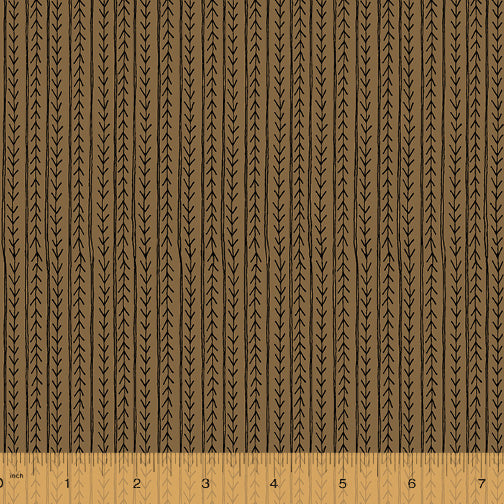 Jaye Bird Quilt Fabric - Bird Tracks in Brown - 53273-14