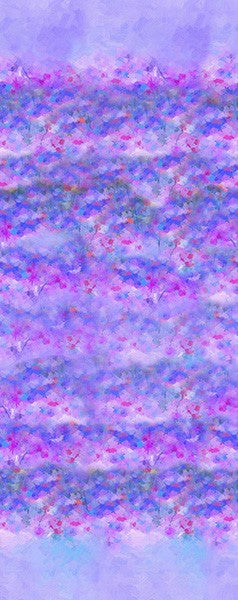 Jewel Basin Quilt Fabric by McKenna Ryan - Abstract Flower Fields in Viola Purple - MRD26-228