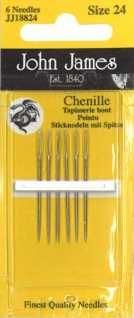 John James Chenille Needles Size 24, pack of 6  - JJ188-24