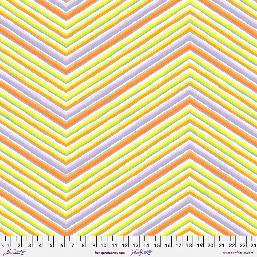 Kaffe 85 & Fabulous Quilt Fabric -  Chevron Stripe in Yellow - PWGP090.YELLOW