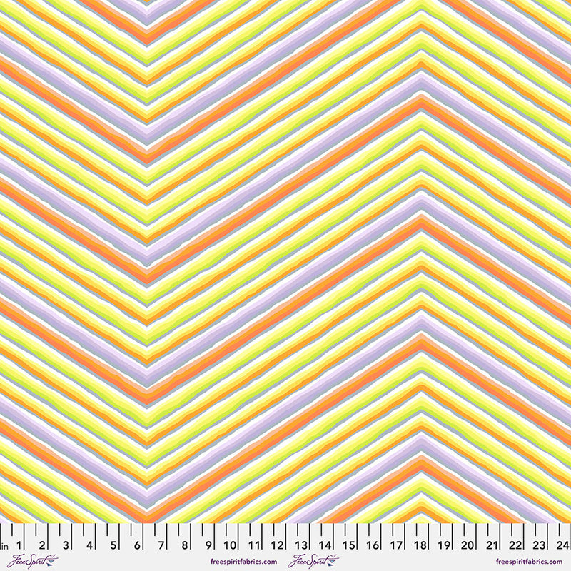 Kaffe 85 & Fabulous Quilt Fabric -  Chevron Stripe in Yellow - PWGP090.YELLOW