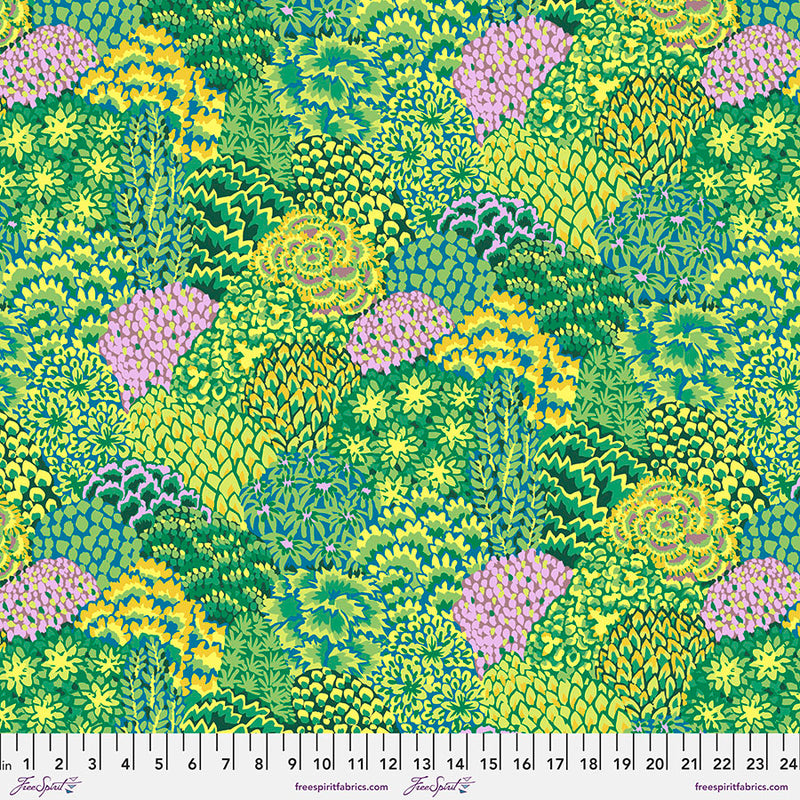 Kaffe 85 & Fabulous Quilt Fabric -  Large Oriental Trees in Green - PWGP198.GREEN