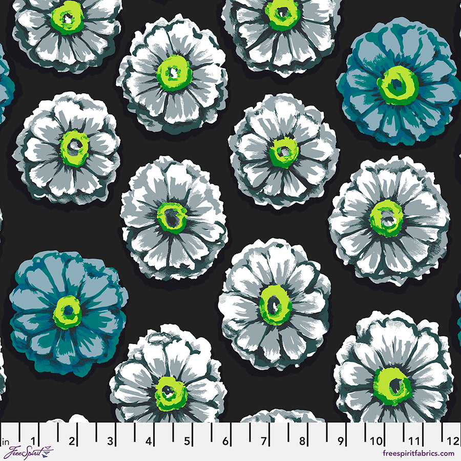Kaffe 85 & Fabulous Quilt Fabric -  Zinnia in Contrast Black/White - PWGP031.CONTRAST