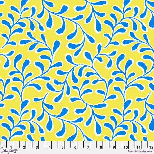 Kaffe Fassett Collective February 2023 Quilt Fabric - Twig in Yellow - PWGP196.YELLOW