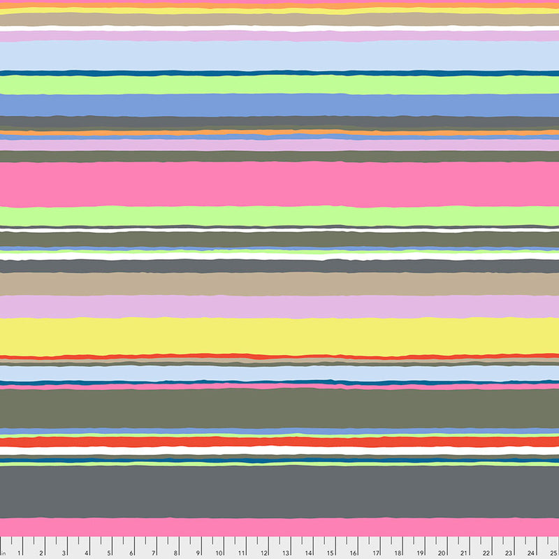 Kaffe Fassett Collective February 2020 Quilt Fabric - Promenade Stripe in Contrast (Grays/Pinks) - PWGP178.CONTRAST