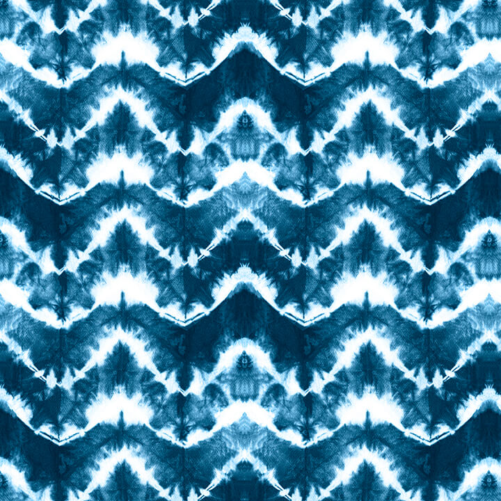 Katori Quilt Fabric - Chevron in Blue - 2201-75