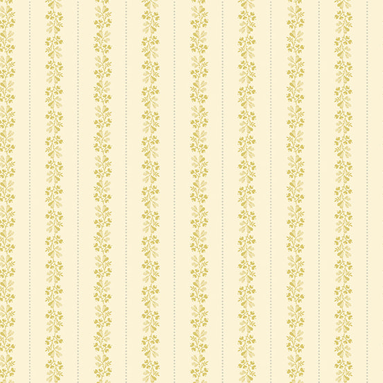 Lady Tulip Quilt Fabric - Marie Floral Stripe in Chiffon Yellow - A-192-Y