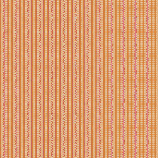 Lady Tulip Quilt Fabric - Morning Ray Stripes in Burnt Orange - A-187-O