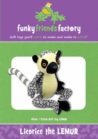 Licorice The Lemur Stuffed Animal Quilt Pattern - FF2724