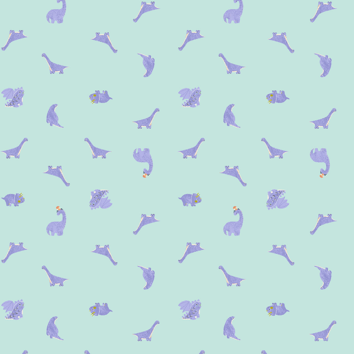 Life Finds a Way Quilt Fabric - Happy Dina Small Dinosaurs in Dreamy Blue - CC504-DR3