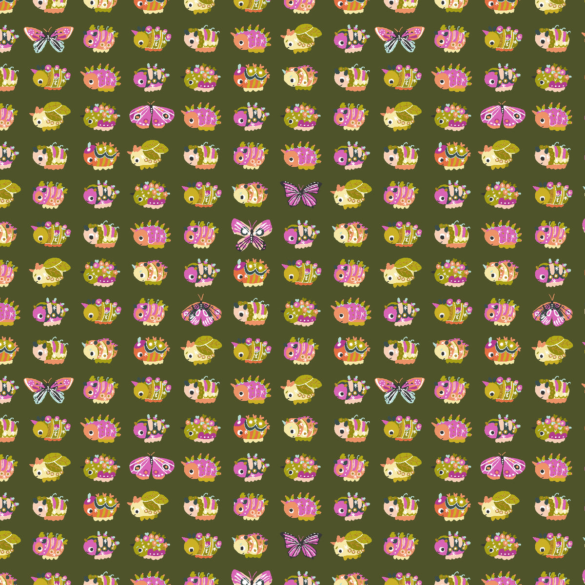 Life Finds a Way Quilt Fabric - Wow... Get Out the Way Bugs in In the Garden Green - CC503-IT1M