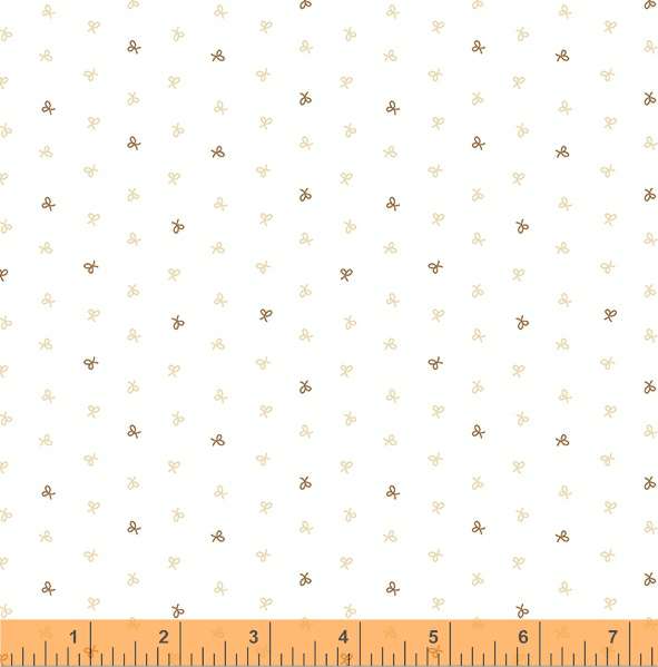 Little Whispers Quilt Fabric - Bows in White - 53176-1