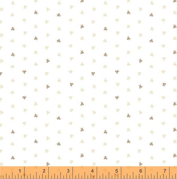 Little Whispers Quilt Fabric - Bows in White - 53176-1