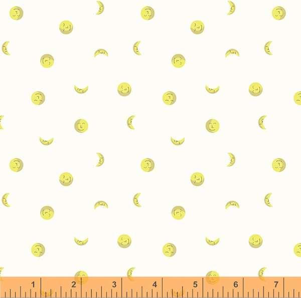 Little Whispers Quilt Fabric - Moons in Ivory - 53179-2
