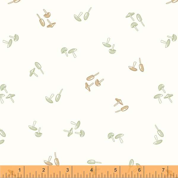 Little Whispers Quilt Fabric - Mushrooms in Ivory - 53172-2