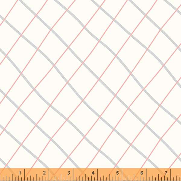 Little Whispers Quilt Fabric - Wavy Plaid in Ivory - 53175-2