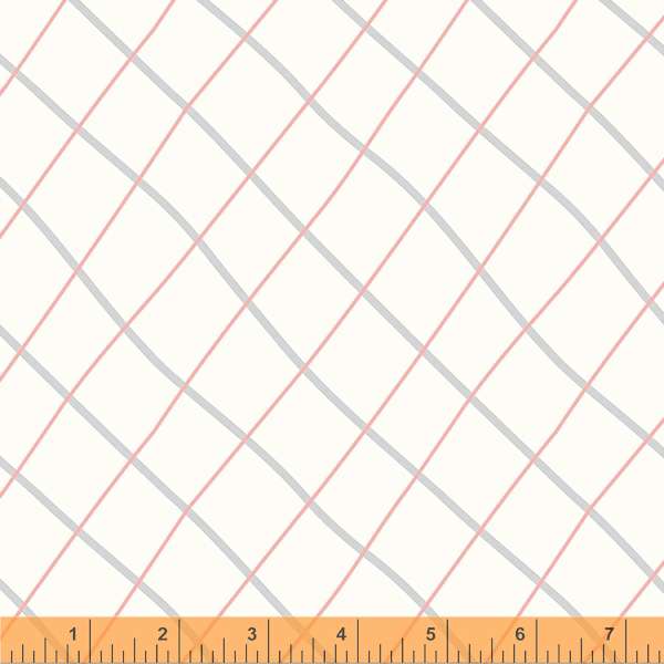 Little Whispers Quilt Fabric - Wavy Plaid in Ivory - 53175-2