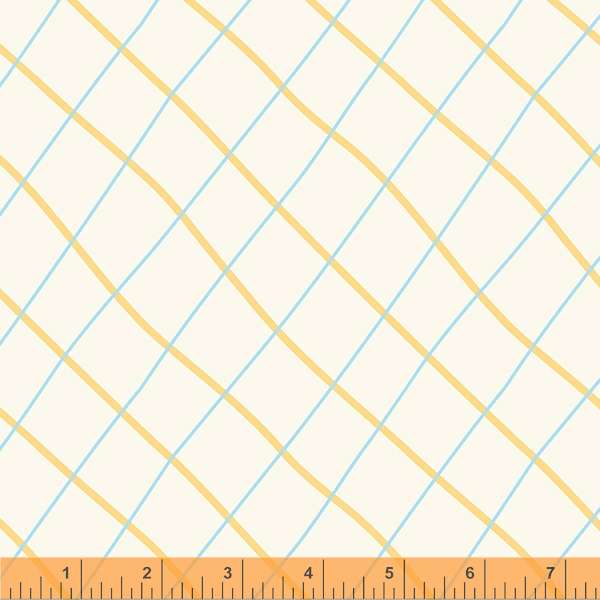 Little Whispers Quilt Fabric - Wavy Plaid in Parchment - 53175-3