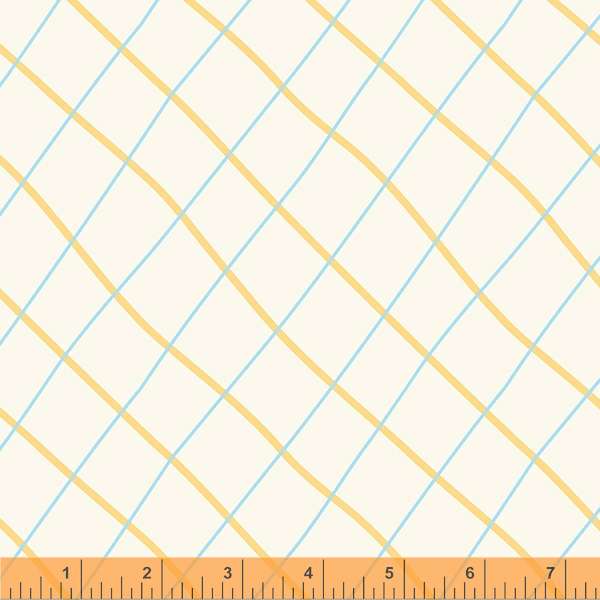 Little Whispers Quilt Fabric - Wavy Plaid in Parchment - 53175-3