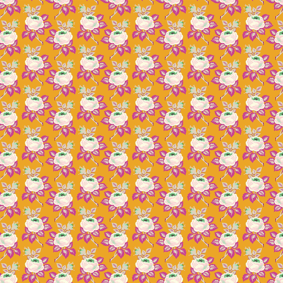 Local Honey Quilt Fabric - Sweet Roses in Honey Gold - 90661-55