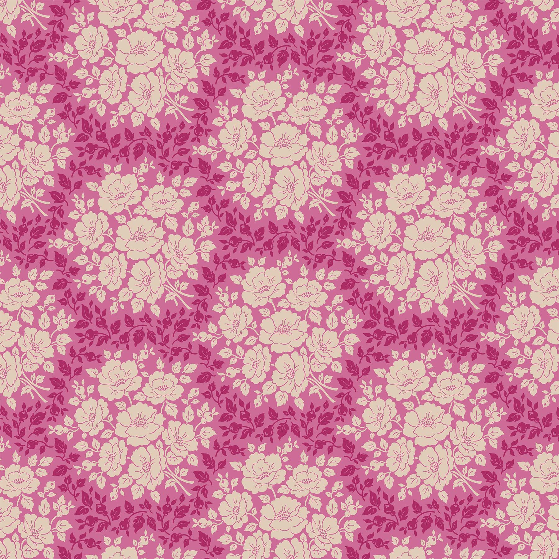 Local Honey Quilt Fabric - Morning Bloom on Violet Purple/Pink - 90659-28