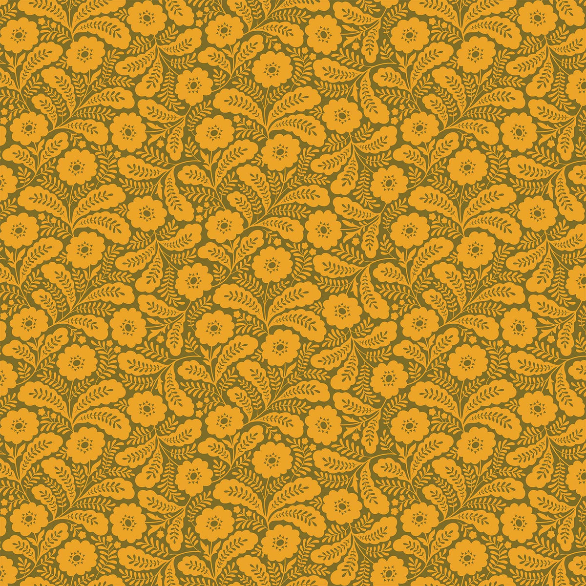 Local Honey Quilt Fabric - Primrose in Harvest Gold/Green - 90660-55