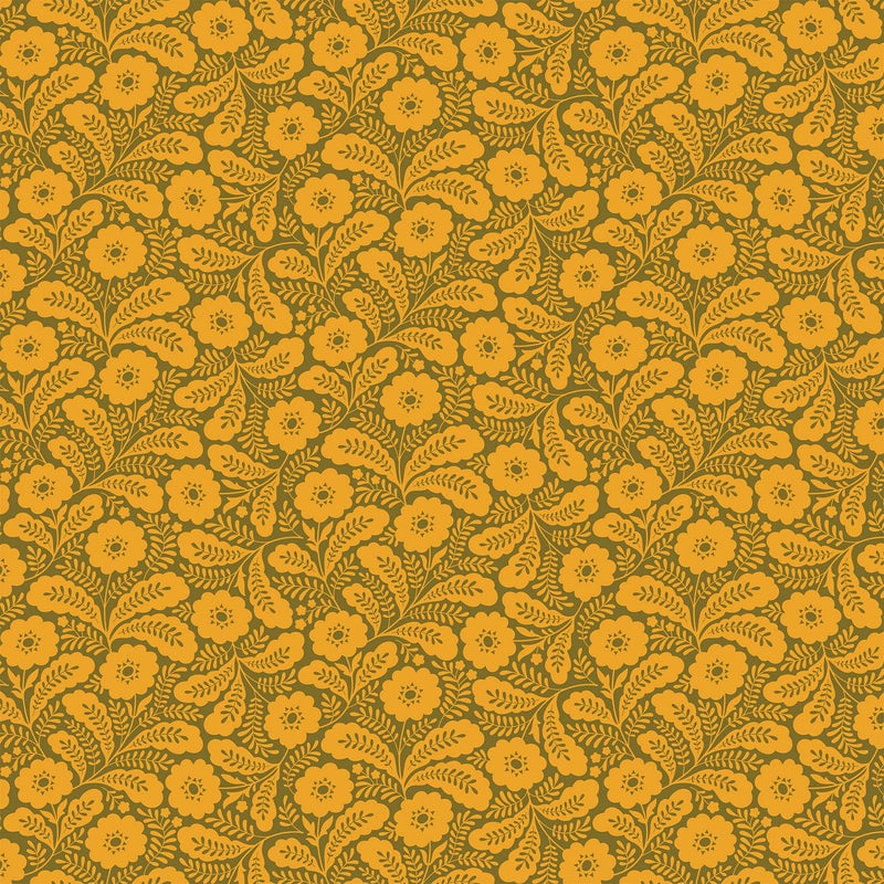 Local Honey Quilt Fabric - Primrose in Harvest Gold/Green - 90660-55