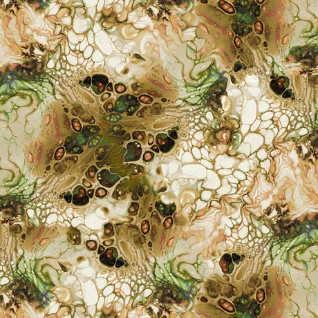 Luminous Quilt Fabric - Fizz in Brown - 1649-28715-A