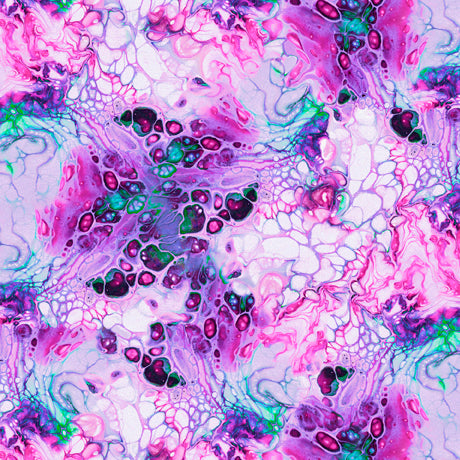 Luminous Quilt Fabric - Fizz in Purple - 1649-28715-V